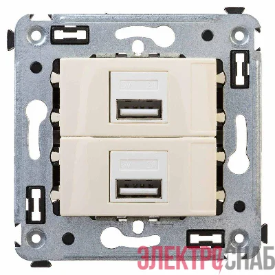 Устройство зарядное USB СП Avanti "Ванильная дымка" DKC 4405543