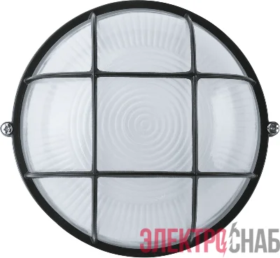 Светильник ЛОН 94 812 NBL-R2-60-E27/BL 1х60Вт E27 IP54 (аналог НПБ 1302 черн. круг с решеткой 60Вт) Navigator 94812