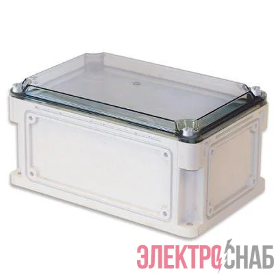 Корпус 300х150х146мм IP67 с прозр. крышкой 21мм с фланцами пластик. DKC 531211