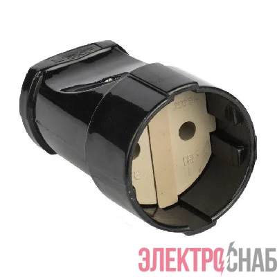 Гнездо штепсельное без заземл. черн. 10А 250В EKF ASG10-30