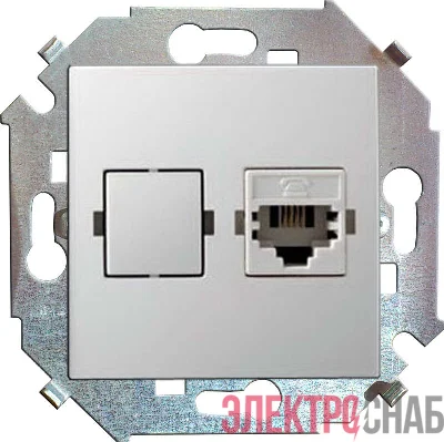 Механизм розетки комп. СП Simon15 RJ45 бел. Simon 1591598-030