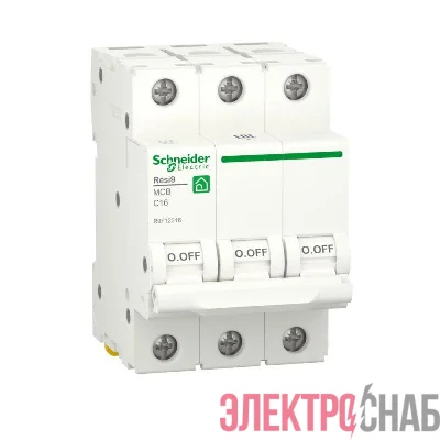 Выключатель автоматический RESI9 (АВ) С 16А 3P 6000А SchE R9F12316