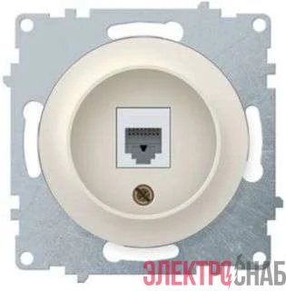 Механизм розетки комп. 1-м СП Florence 1xRJ45 кат.5e беж. 1E20701301 OneKeyElectro 2172793