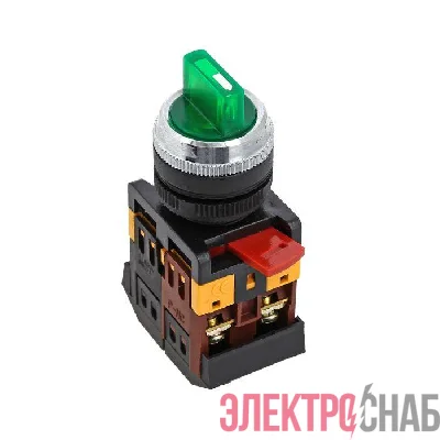 Переключатель ANC-22 2P зел. с подсветкой 220В NO+NC EKF psw-ans-2p-g-220