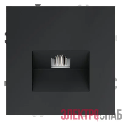 Розетка компьютерная 1-м СП S70 RJ45 кат.6 механизм графит Voltum VLS060107