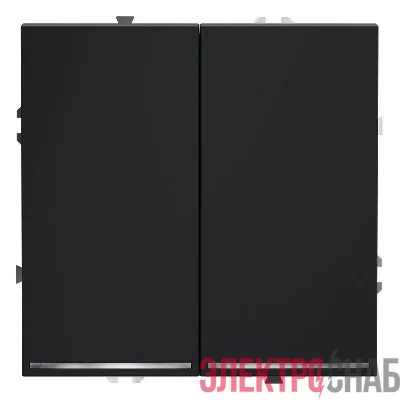 Выключатель 2-кл. СП S70 10А с подсветкой механизм графит Voltum VLS020207