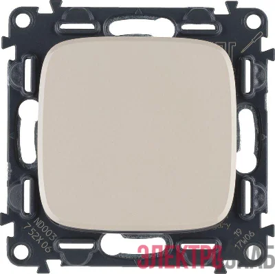 Переключатель 1-кл. СП Valena Allure 10А IP20 250В 10AX с лицев. панелью безвинтов. зажимы механизм сл. кость Leg 752806