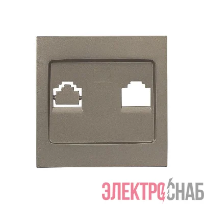 Панель лицевая Валенсия для розетки 1-м RJ-45 кашемир PROxima EKF ESK01-L-035-40