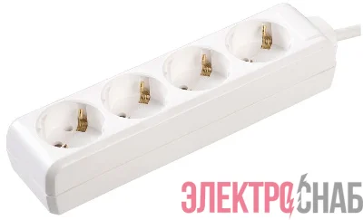 Удлинитель 4х5м с заземл. 16А IP20 У04 2P+PE 250В 3х1 IEK WYP10-16-04-05-Z-N