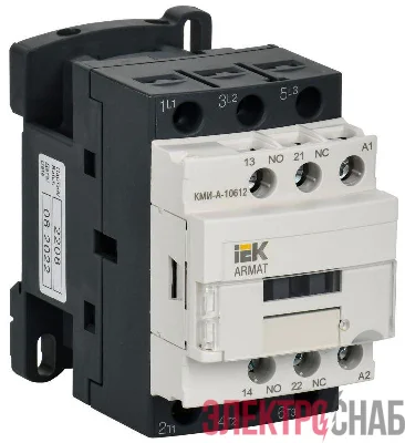 Контактор КМИ-А-10612 LC1D 6А кат. 110В AC 1НО+1НЗ AC-3 IEK AR-ACC-11-006-110-11