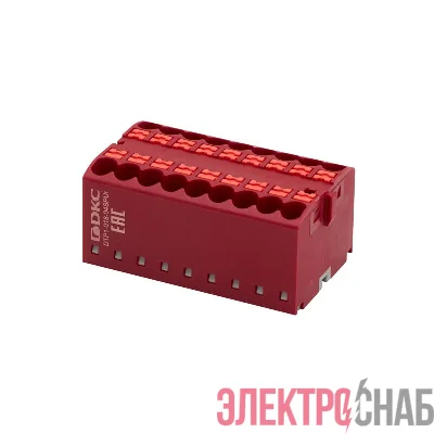 Блок распределительный зажим push-in 18 точек подключения 25кв.мм красн. DKC DTP1-018-04SPUR