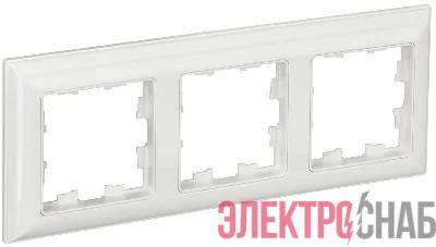Рамка 3-м BRITE РУ-3-Бр бел./бел. IEK BR-M32-12-K01