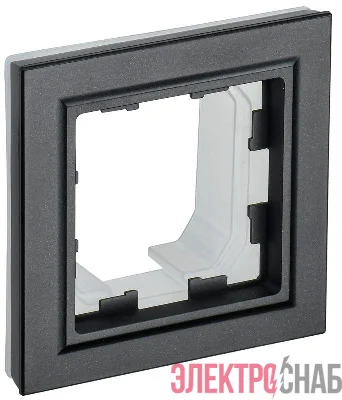Рамка 1-м IP44 BRITE РУ-1-БрЧ-44 черн. IEK BR-M12-44-K02