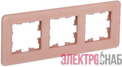 Рамка 3-м BRITE РУ-3-2-Бр стекло дым. RE IEK BR-M32-G-41-K97