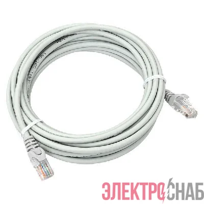 Патч-корд кат.5E UTP неэкранир. LSZH сер. 5.0м TERACOM PRO EKF TRP-5EUTP-LSH-5M-GY