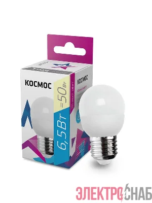 Лампа светодиодная GL45 6.5Вт 220В E27 3000К Космос LkecLED6.5wGL45E2730