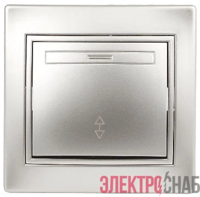 Переключатель 1-кл. СП Plano 10А IP20 1-103-03 250В алюм. Intro Б0030038
