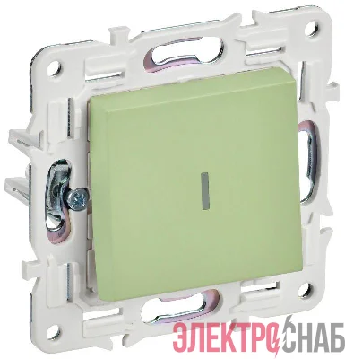 Выключатель проходной 1-кл. SKANDY 10А SK-V08G с индикацией мятный IEK SK-V12-1-10-K06