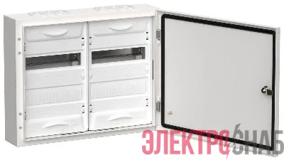 Корпус ЩРн-48 (2х24) TITAN 5 460х570х140 IP54 одна дверь метал. бел. IEK TI5-50-N-2X024-54