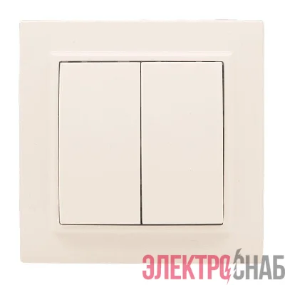 Выключатель 2-кл. СП Минск 10А IP20 беж. EKF ERV10-023-20