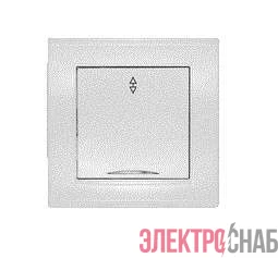 Переключатель проходной 1-кл. СП Бриллиант 10А IP20 с подсветкой бел. UNIVersal 7947380