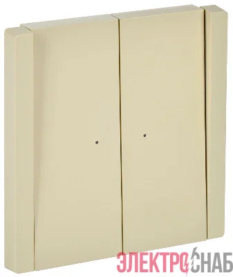 Выключатель проходной 2-кл. СП FORTE&PIANO 10А FP408 с индикацией ваниль IEK FP-V22-1-10-1-K10