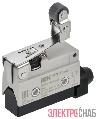 Микропереключатель концевой МП-7144 укор. рычаг с рег. рол. IP40 IEK KKV12-7144-1-64