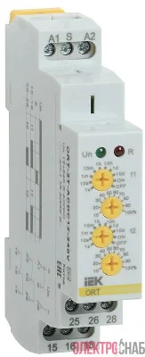 Реле времени ORT 2 контакта 12-240В AC/DC 2 уставки IEK ORT-2T-ACDC12-240V