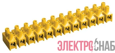 Зажим винтовой ЗВИ-20 н/г 4-10кв.мм 12пар жел. ИЭК UZV7-020-06