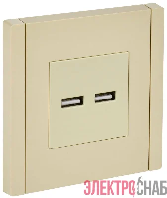 Розетка USB A+A 3.1А FORTE&PIANO FP449 ваниль IEK FP-U21-D31-K10