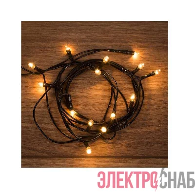 Гирлянда универсальная 20 миниламп тепл. бел. 1.8м Neon-Night 303-112