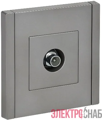 Розетка TV проходная FORTE&PIANO FP529 сталь IEK FP-A10-P-K46