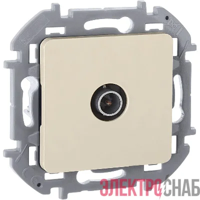 Розетка телевизионная TV Inspiria 2дБ 0-2400мГц с топологией "звезда" механизм сл. кость IEK 673851