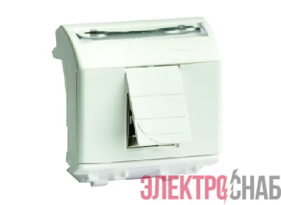 Розетка мультимедийная Brava 2мод. USB 3.0 со шторкой бел. DKC 76302B