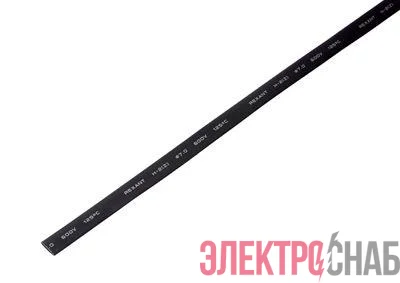 Трубка термоусадочная ТУТ нг 7.0/3.5 черн. 1м Rexant 20-7006