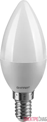Лампа светодиодная 71 632 OLL-C37-8-230-2.7K-E14-FR 8Вт свеча 2700К тепл. бел. E14 800лм 176-264В ОНЛАЙТ 71632