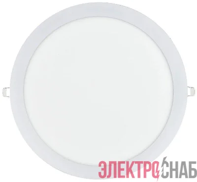 Светильник светодиодный ДВО 1610 24Вт 6500К IP20 встраив. круг бел. IEK LDVO0-1610-1-24-6500-K01