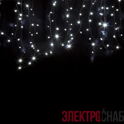 Гирлянда "ДЮРАПЛЕЙ" 20м 200LED 13Вт 220В IP54 зел. провод; бел. NEON-NIGHT 315-155