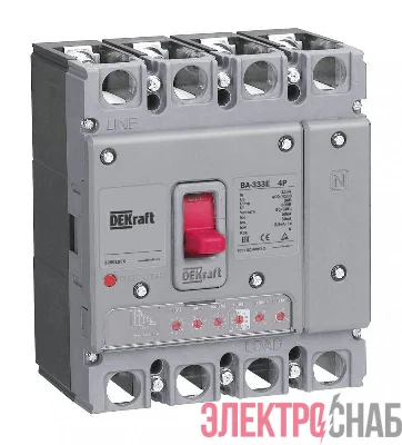 Выключатель автоматический 4п 63А 50кА ВА-333E электрон. расцеп. DEKraft 22495DEK