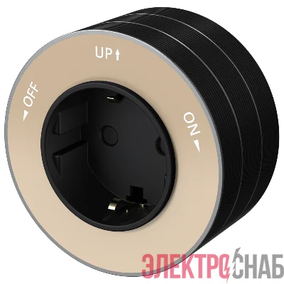 Розетка MultiTrack 16А 2P+E 250В круглая тип MTK13 песочн. SE MTK13001P