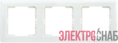 Рамка 3-м BOLERO РГ-3-ББ горизонт. бел. IEK EMB30-K01
