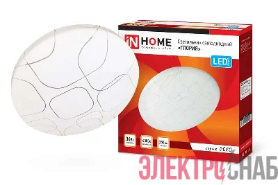 Светильник светодиодный DECO ГЛОРИЯ 36Вт 4000К 3240лм 230В 380х55мм IN HOME 4690612025100