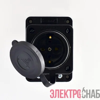 Розетка ОП 16А 2P+PE IP44 220-240В каучук LEZARD 106-0400-0103/103