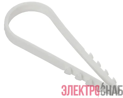 Дюбель-хомут 19х25мм для круглого кабеля нейлон бел. (уп.100шт) GENERICA UDH13-19-25-100-K01-G