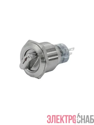 Переключатель GQ22-L-11X/33/S IP40 1НО+1НЗ на 3 положения без фиксации I-O-II d22мм метал. Электротехник ET259211