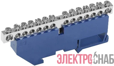 Шина нулевая на DIN-изол. Ni ШНИ-6х9-14-Д-С IEK YNN10-14-D-K07-N