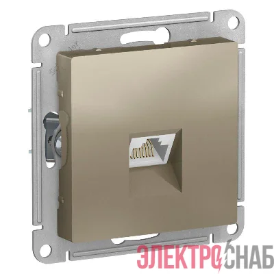 Розетка компьютерная AtlasDesign RJ45 кат.5E механизм шампань SE ATN000583