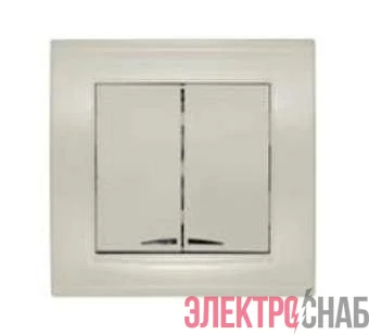 Выключатель 2-кл. СП Бриллиант 10А IP20 с подсветкой сл. кость UNIVersal 7948639