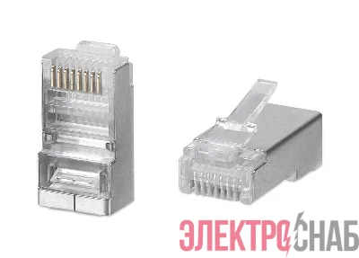 Коннектор RJ45(8P8C) кат.5E экранир. универс. (уп.100шт) TOKOV ELECTRIC TKE-CN-5E24-STP