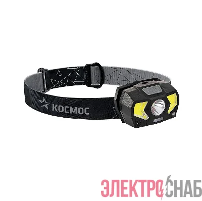 Фонарь налобный 3Вт ХРЕ LED 2х2Вт СОВ красн. светодиод КОСМОС KocHuntHelper5W